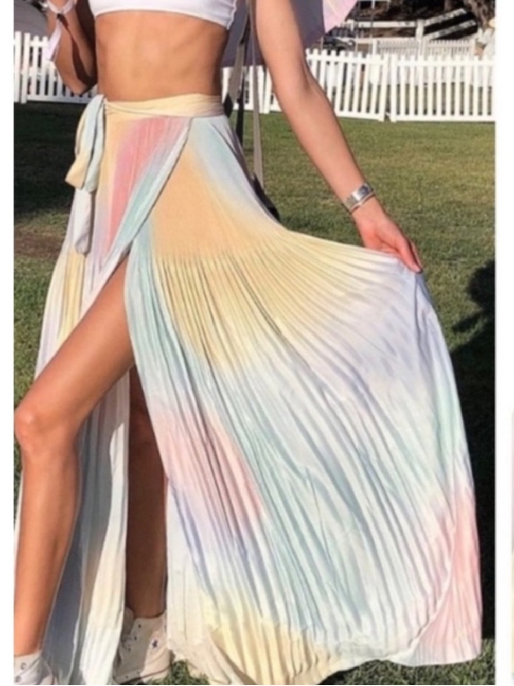 Wildfox Rainbow wrap Maxi Skirt Women’s XS S